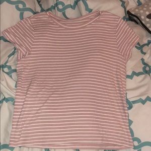 American eagle striped cropped tee